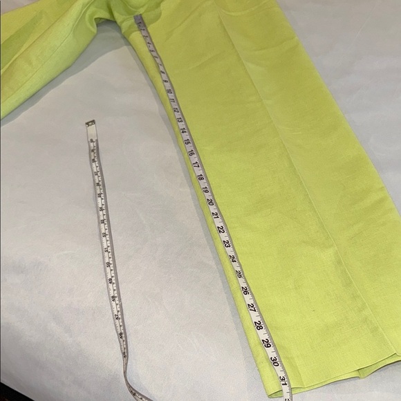 Liz Claiborne Pants Lime Green Wide Leg Linen Cotton Women’s Size 12 - Picture 9 of 13